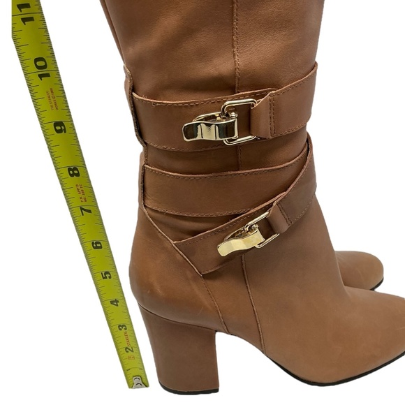 Sam Edelman Fairbank Leather Block Heel Knee High Boots - Picture 11 of 14